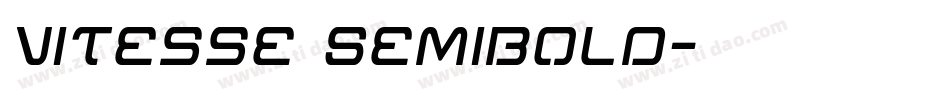 Vitesse SemiBold字体转换